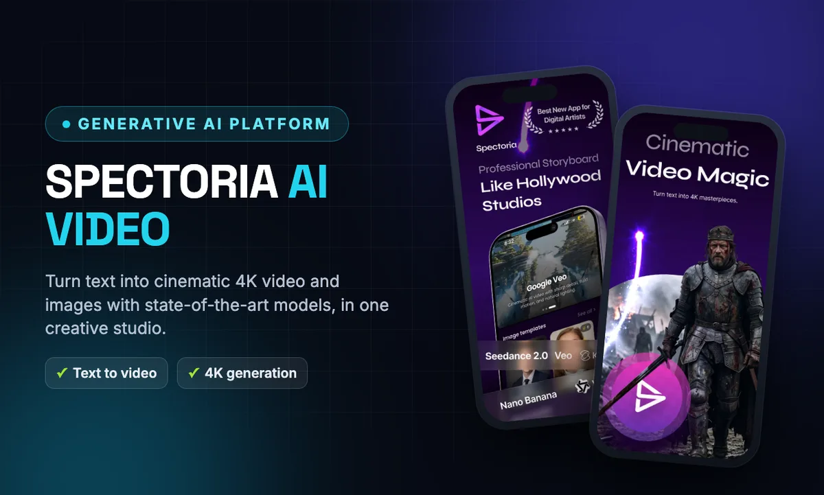 Spectoria marketing card showing the generation dashboard